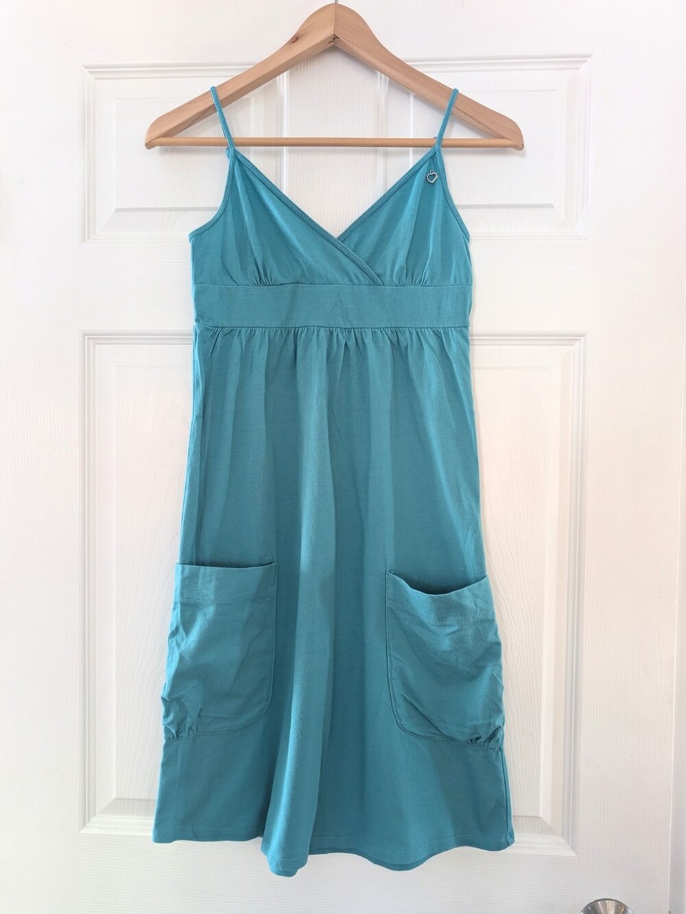 Jacob cotton sundress with pockets teal size XS